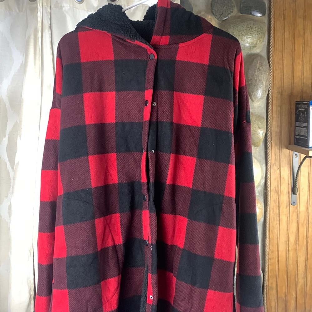 Boston Trader Plaid Flannel Jacket, Fleece Lined